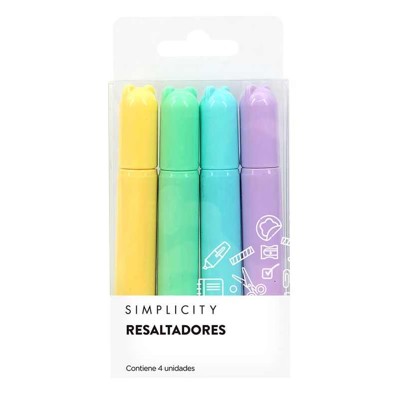 resaltadores-simplicity-de-colores-x-4-un