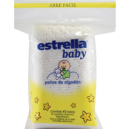 Paños de algodón Estrella Baby x 40 un