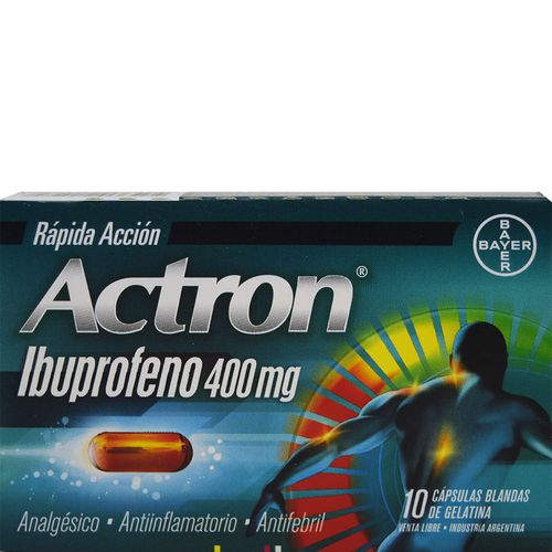 Actron Ibuprofeno 400 mg x 10 Cápsulas Blandas