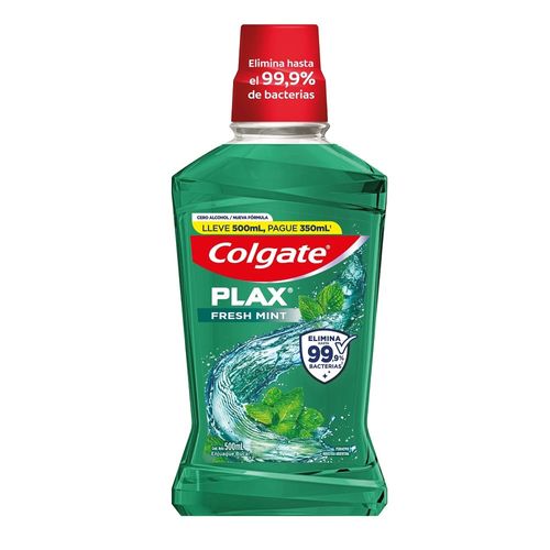 Enjuague Bucal Colgate Plax Fresh Mint 500 ml Promo Lleve 500 ml Pague 350 ml