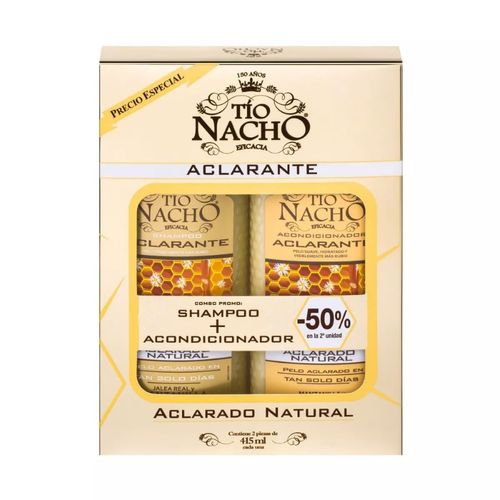 Pack Tío Nacho Shampoo & Acondicionador Aclarante x 415 ml 2do al 50 %