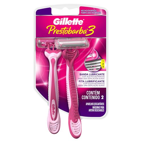 Máquina de Afeitar Gillette Prestobarba3 Mujer x 2 un