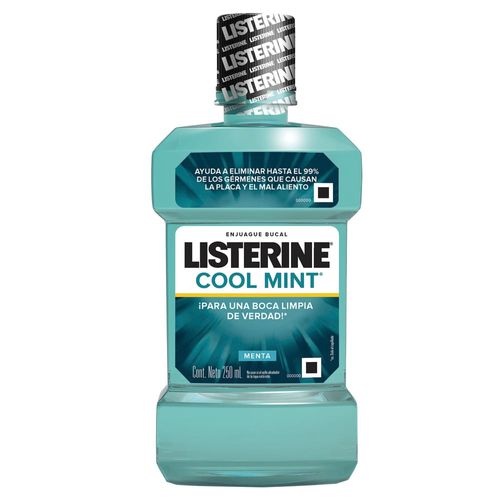 Enguaje Bucal Listerine Cool Mint Frescura Intensa x 250 ml