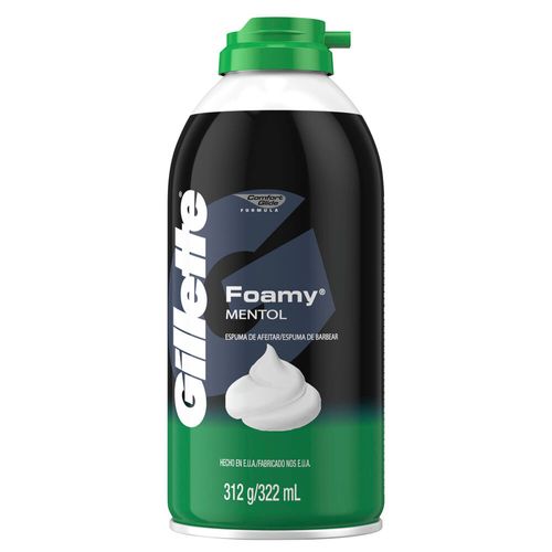 Espuma de Afeitar Gillette Foamy Mentol x 322 ml