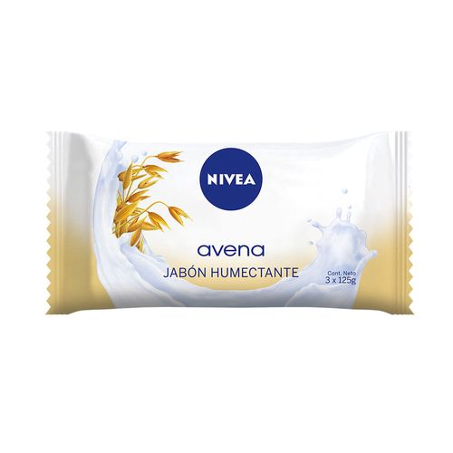 Jabón Cremoso Nivea Avena 3 x 125 gr