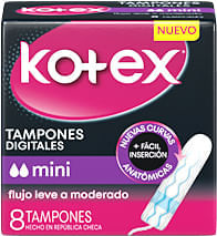 Tampones Digitales Kotex Mini x 8 un