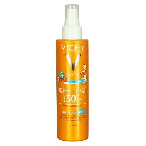 Protector Solar Vichy Idéal Soleil Spray Suave Niños Rostro y Cuerpo FPS 50+ x 200 ml