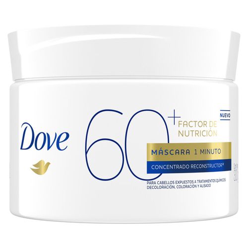 Máscara de Tratamiento Dove 1 minuto Factor de Nutrición 60+ x 300 g