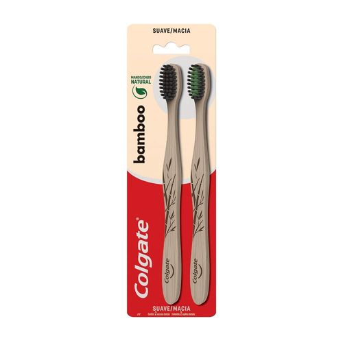 Cepillos de Diente Colgate Bamboo Carbón x 2 un
