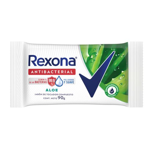 Jabón en Barra Antibacterial Rexona Aloe Vera x 90 g