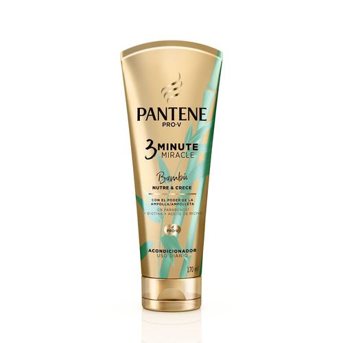 Acondicionador Pantene 3 Minutos Bambú Nutre y Crece x 170 ml