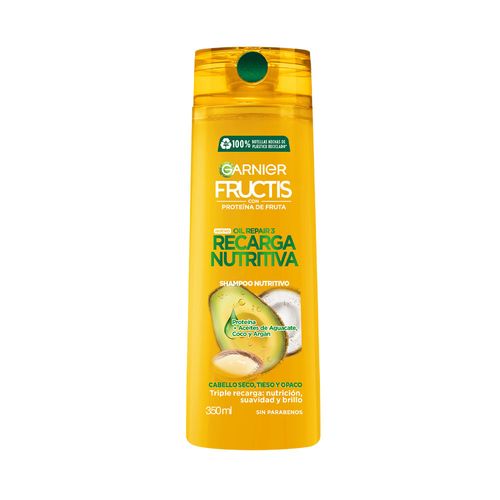 Shampoo Fructis Garnier Recarga Nutritiva x 350 ml