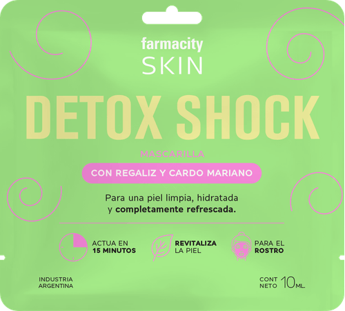 Máscara Facial Farmacity Skin Detox Shock x 10 ml