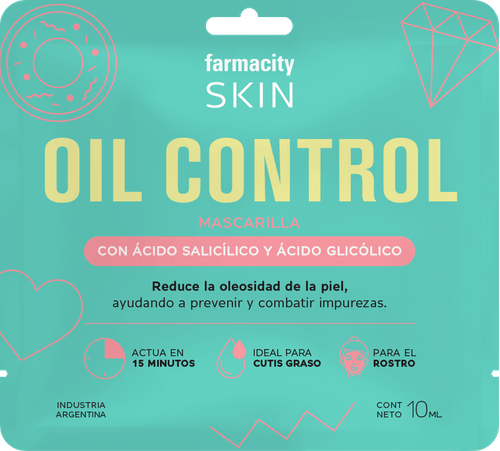 Máscara Facial Farmacity Skin Oil Control x 10 ml