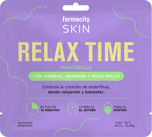 Máscara Facial Farmacity Skin Relax Time x 10 ml