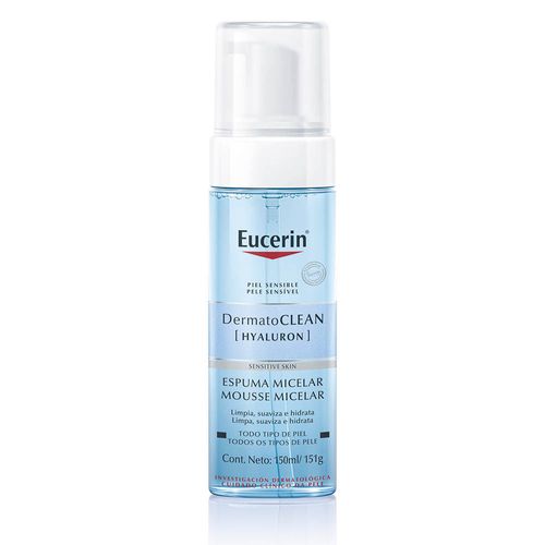 Espuma Micelar de Limpieza Eucerin Dermatoclean con Ácido Hialurónico x 150 ml