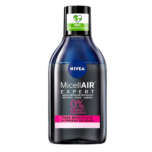 Agua Micelar Bifásica Nivea MicellAIR Black Expert para Todo tipo de Piel x 400 ml