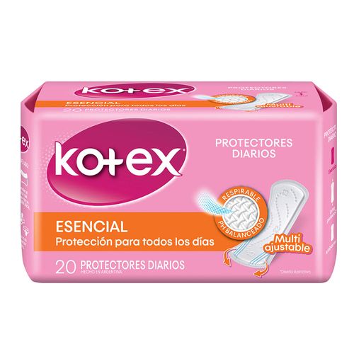 Protectores Diarios Kotex Esencial x 20 un