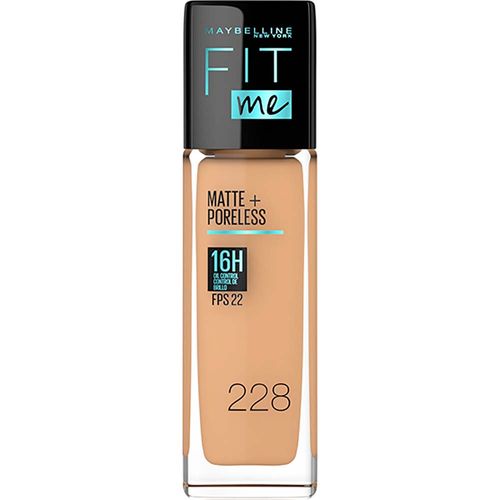 Base Líquida de Maquillaje Maybelline Fit Me Matte Soft Tan 228 x 30 ml