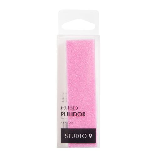 Cubo Pulidor para Uñas Studio 9 4 Lados Rosa