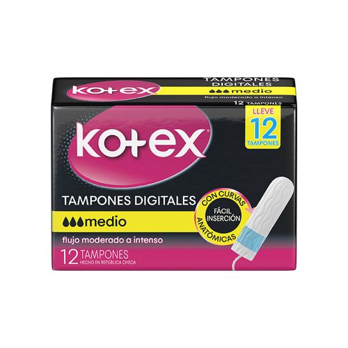 Tampones Digitales Kotex Medio x 12 un