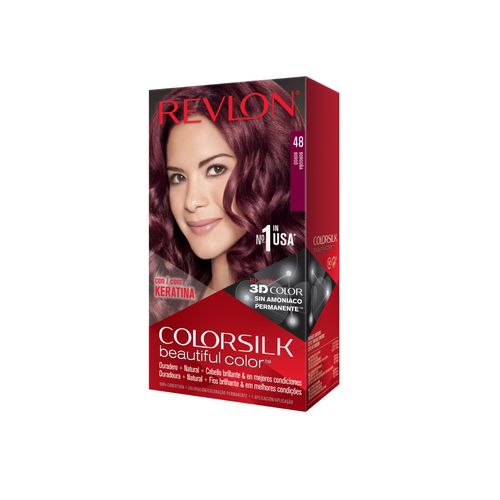 Kit de Coloración Permanente Revlon Colorsilk Beautiful Color 048 Borgoña