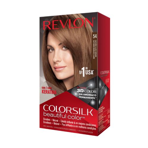 Kit de Coloración Permanente Revlon Colorsilk Beautiful Color 054 Castaño Claro Dorado