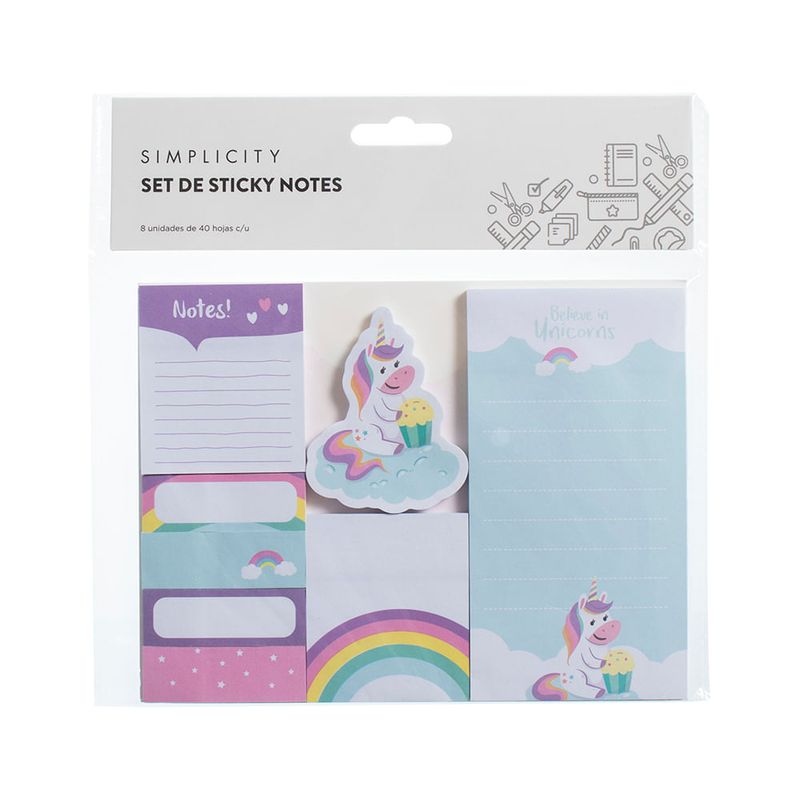 set-de-notas-adhesivas-simplicity-unicornio