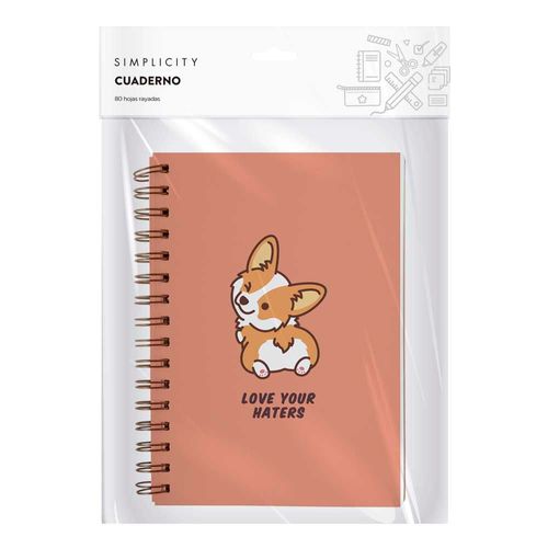 Cuaderno Anillado Simplicity Chico Corgi