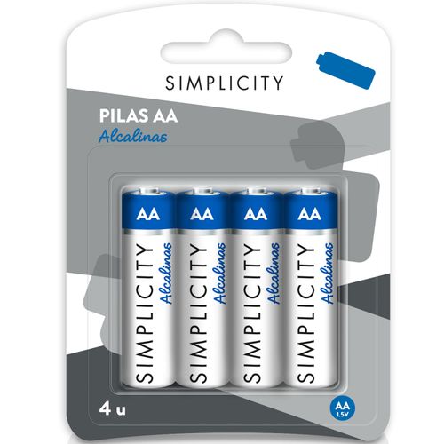 Pilas Alcalinas Simplicity AA x 4 un