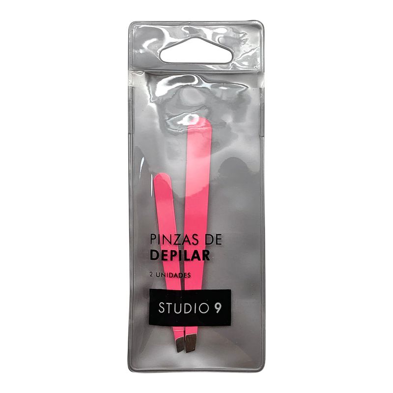 pinza-de-depilar-fucsia-studio-9-punta-inclinada-x-2-un