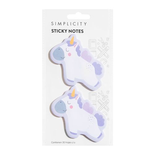 Set Simplicity Sticky Notes de Unicornio x 2 un