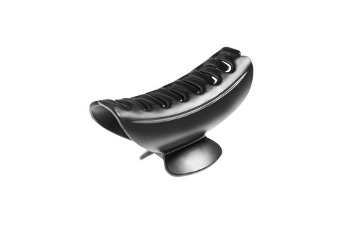 Broche Grande Wav Semicircular Negro