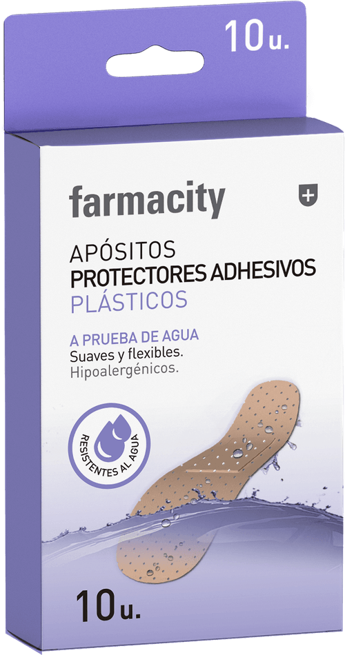 Apósitos Protectores Adhesivos Farmacity Plásticos x 10 un