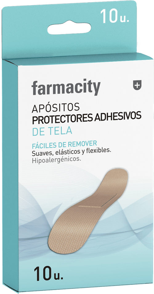 Apósitos Protectores Adhesivos Farmacity de Tela x 10 un