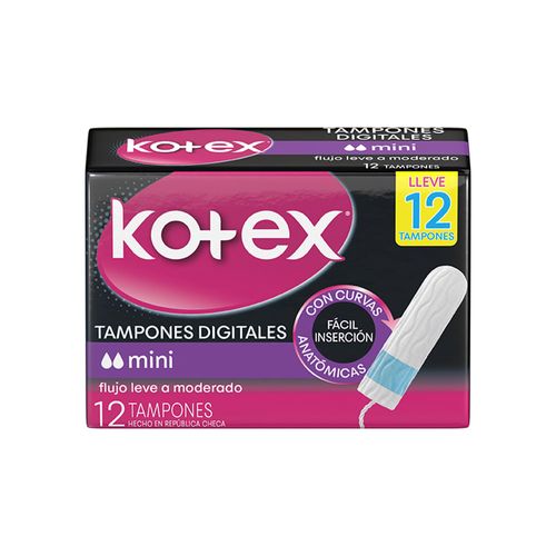 Tampones Digitales Kotex Mini x 12 un