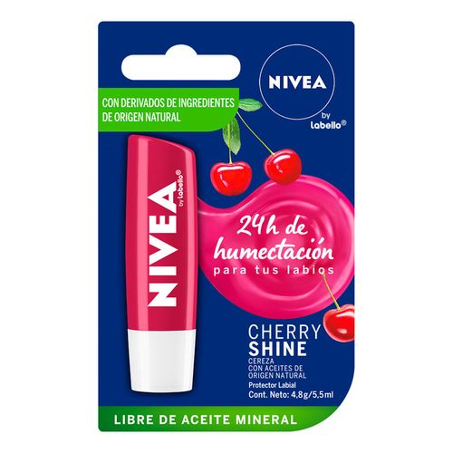 Protector Labial Humectante Nivea Cherry Shine x 4,8 g