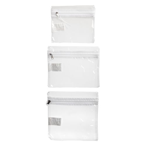 Set Organizadores Simplicity Pvc con Cierre x 3 un