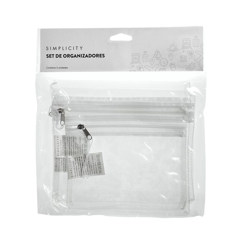 set-organizadores-simplicity-pvc-con-cierre-x-3-un