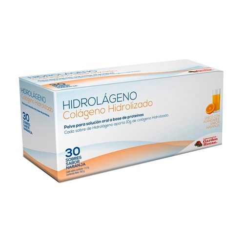 Suplemento Hidrolágeno Garden House Colageno Sabor Naranja x 30 Sobres