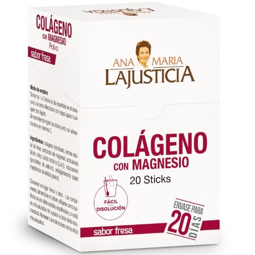 Suplemento Colageno con Magnesio Ana Maria Lajusticia x 20 Sobres Sabor Fresa