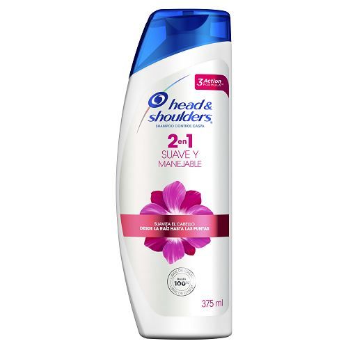 Shampoo Head & Shoulders 2 en 1 Suave y Manejable x 400 ml