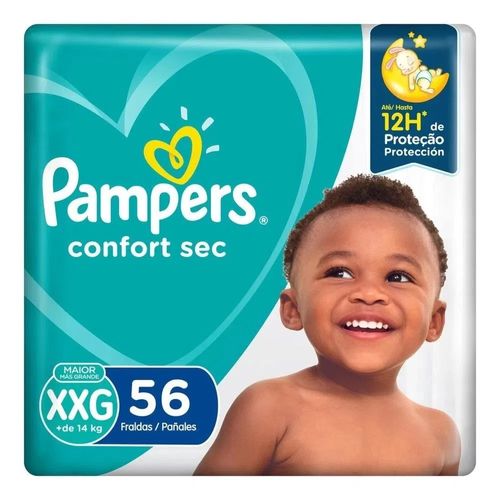 Pañales Pampers Confort Sec XXG x 56 un