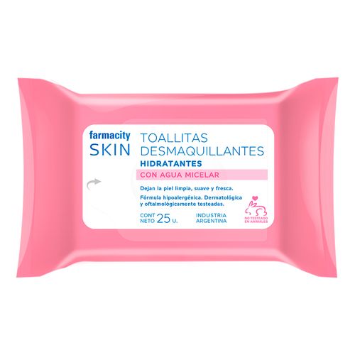 Toallitas Desmaquillantes Farmacity Skin Agua Micelar x 25 un