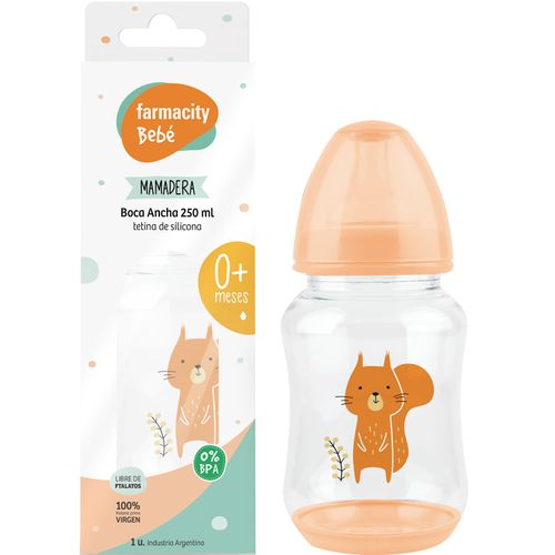 Mamadera Farmacity Bebé Boca Ancha 0 Meses x 250 ml