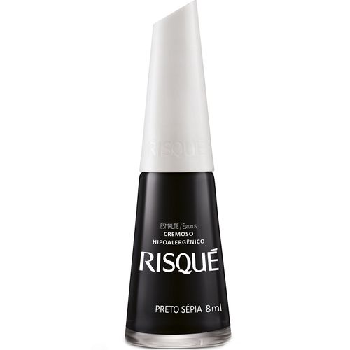 Esmalte para Uñas Risqué Cremoso Preto Sepia 580 x 8 ml