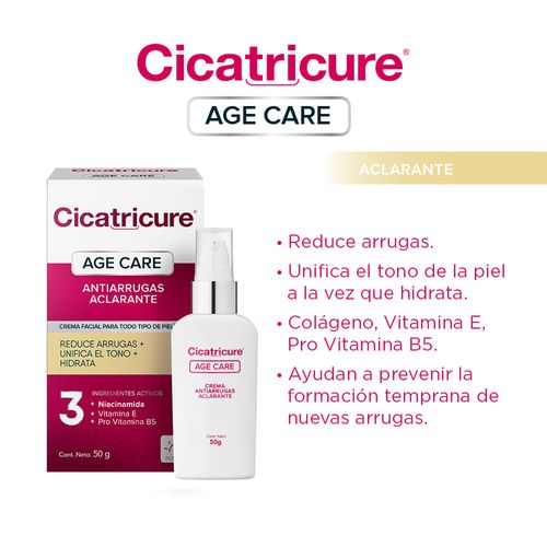 Crema Facial Cicatricure Age Care Aclarante x 50 g