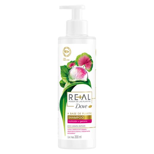 Shampoo Dove Real Poder de las Plantas Nutrición + Geranio x 300 ml