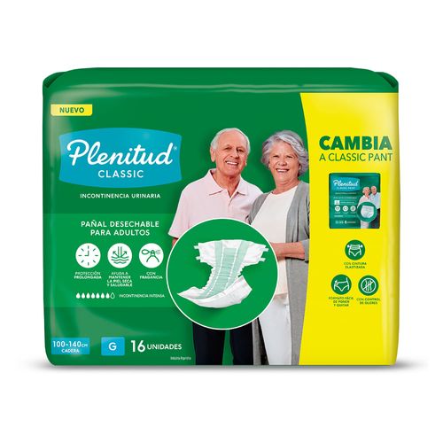 Pañal Plenitud Adulto Classic G x 16 Un