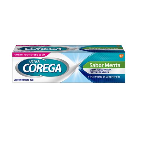 Adhesivos para Prótesis Dentales Ultra Corega Crema Menta x 40 g